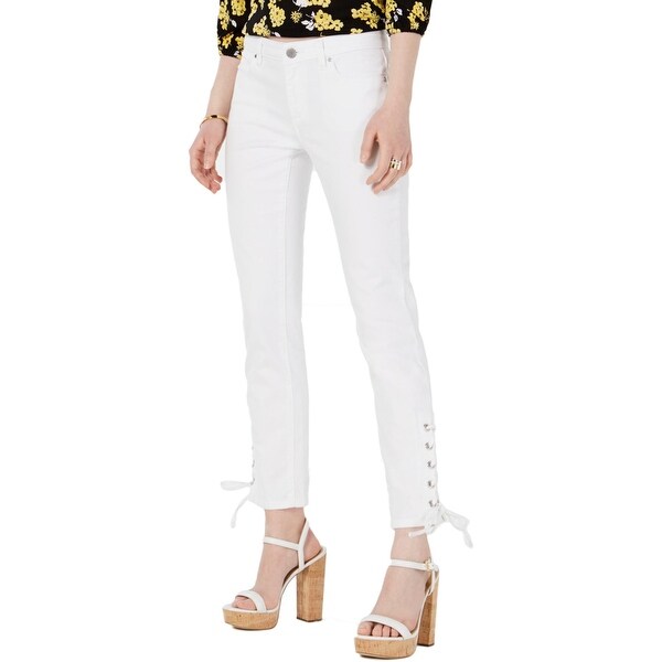 Michael kors women's jeans white clearance