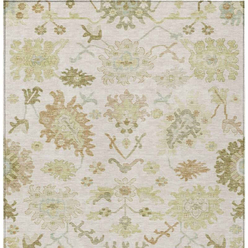 HomeRoots Floral Traditional Rectangle Outdoor Rug