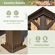 preview thumbnail 139 of 142, Outdoor Hardtop Gazebo Pergola w Galvanized Steel Roof and Aluminum Frame, Prime Curtains and nettings include