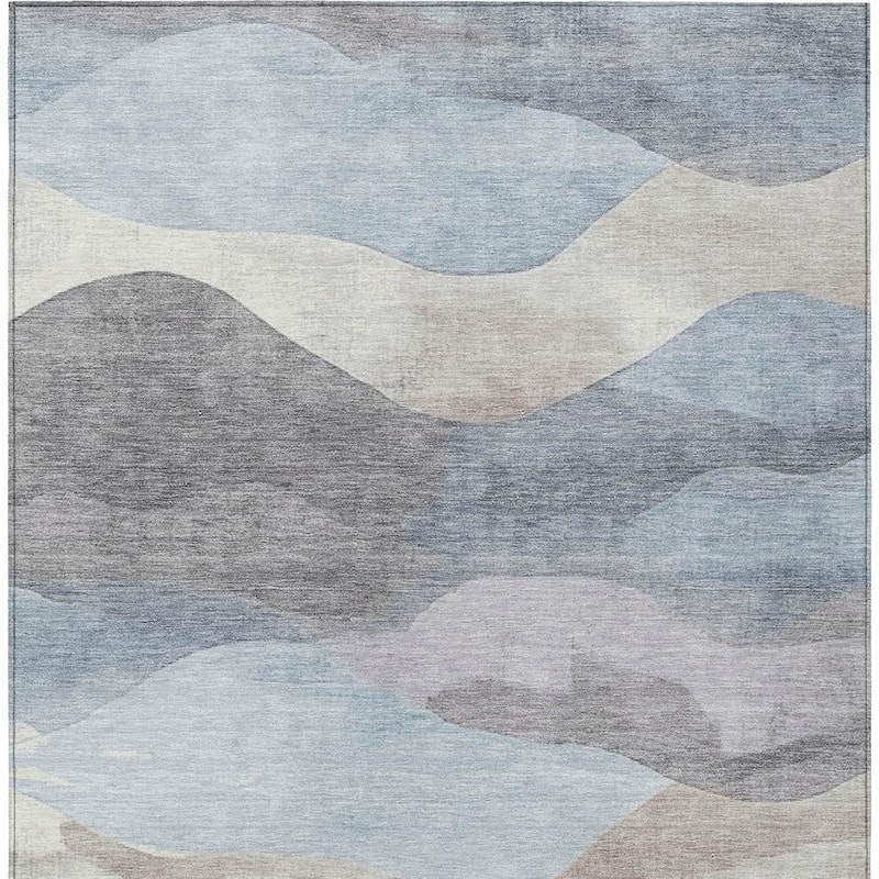 HomeRoots Abstract Transitional Rectangle Outdoor Rug