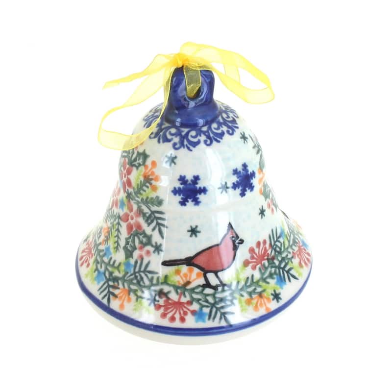 Blue Rose Polish Pottery 29 Vena Large Bell