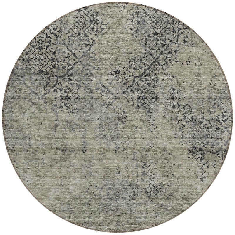 HomeRoots Floral Transitional Rectangle Outdoor Rug