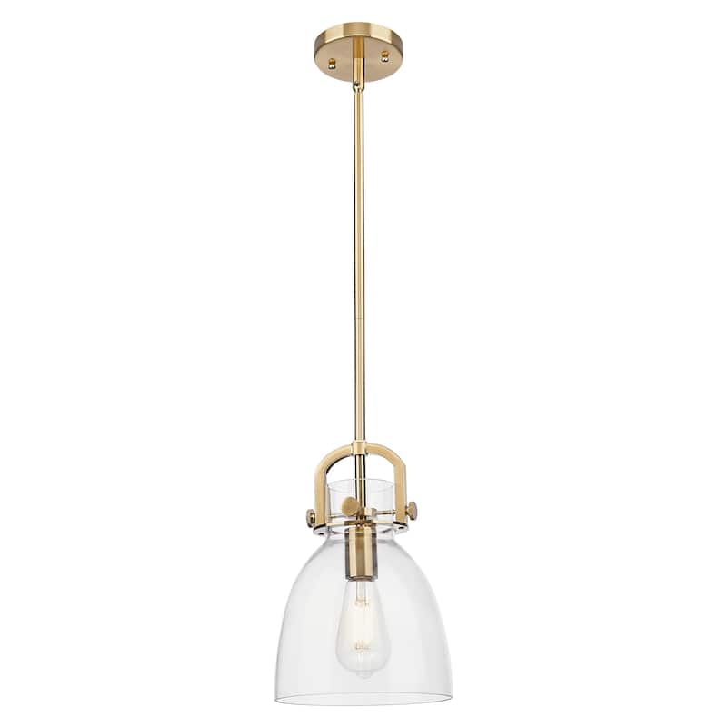 Innovations Lighting 410-1SS-G412-8CL Newton Bell 8" Wide Mini Pendant