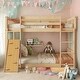 preview thumbnail 21 of 38, Twin Over Twin Pinewooden Floor Bunk Bed Natural