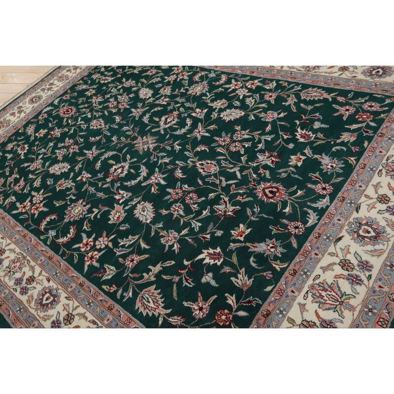8x10 Hand Knotted Wool Emerald Jahan Old Plush Pile Pande Cameron Rug - 8' x 10'