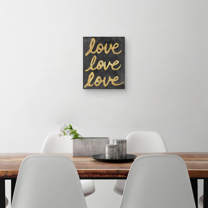 Love Love Love Canvas Art Print