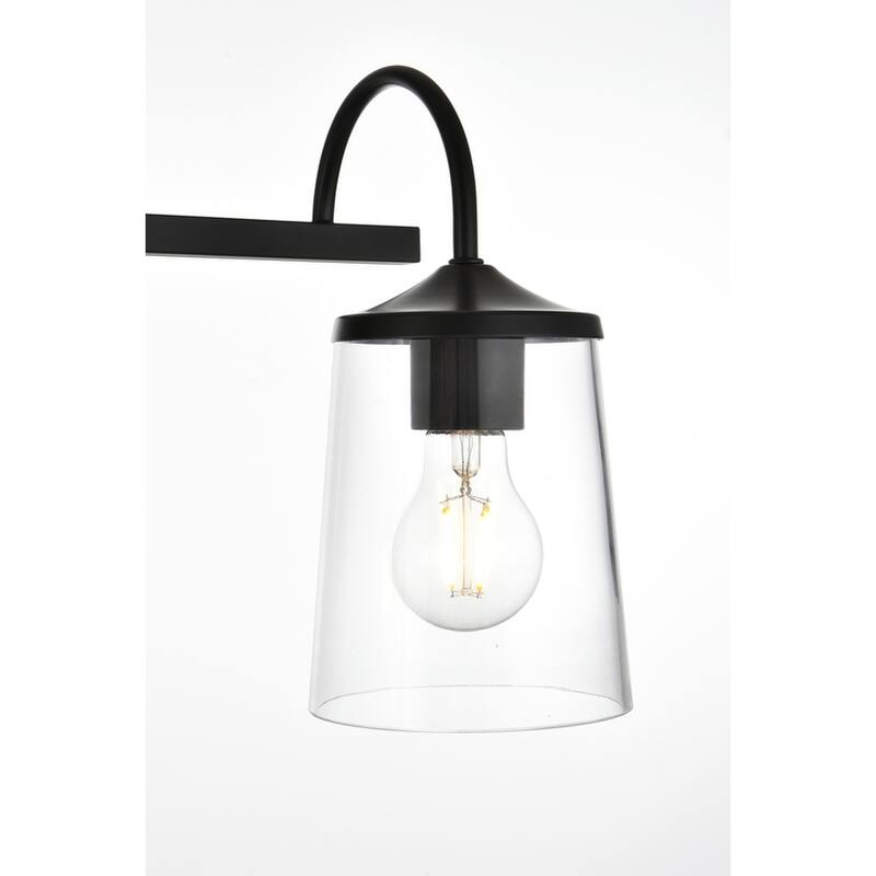 Avant 1 Light Black and Clear Bath Sconce