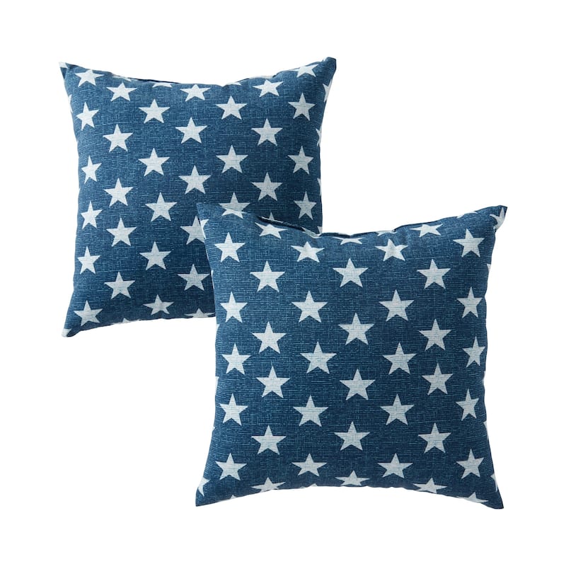 Stars Outdoor Accent Pillow (Set of 2) - 17 x17