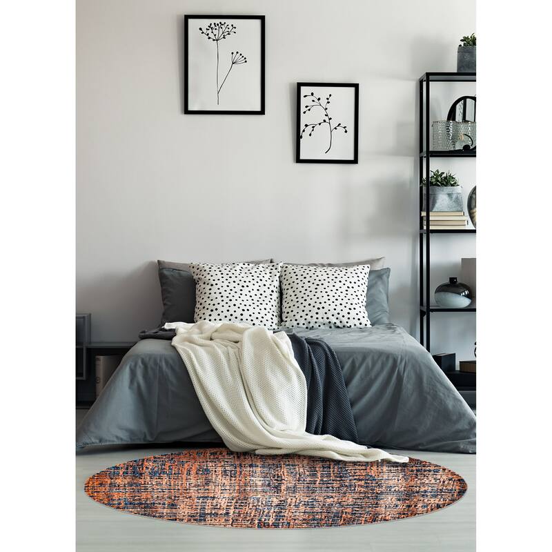 ECARPETGALLERY Hand-knotted Legacy Copper Silk, Wool Rug - 7'10 x 7'11