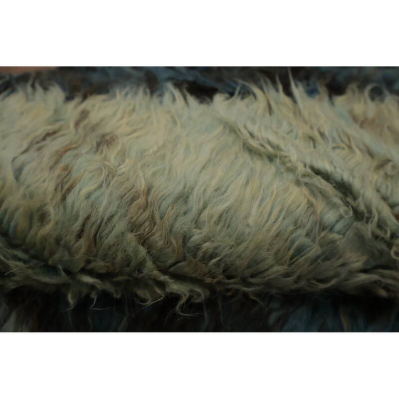 Hand Knotted Oriental 100% Wool Carpet Modern Tribal Multi-Colored Moroccan Area Rug - 9' 10'' X 6' 8''