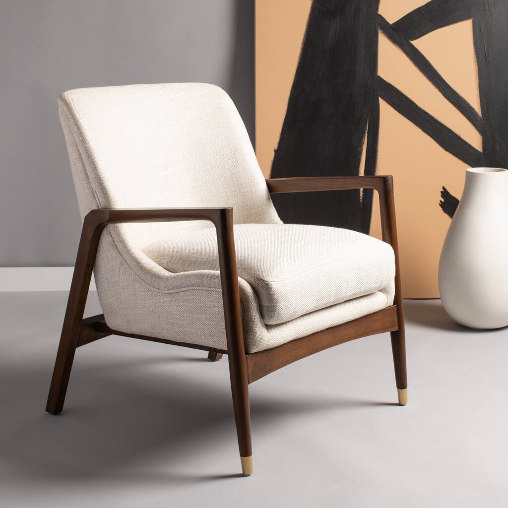 SAFAVIEH Couture Aila Mid-Century Accent Chair - 27.2" W x 29.5" L x 32.3" H - 27Wx29Dx32H