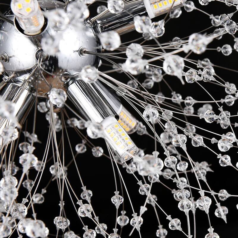 16-Light Dandelion Crystal Chandelier Firework Pendant Ceiling Light