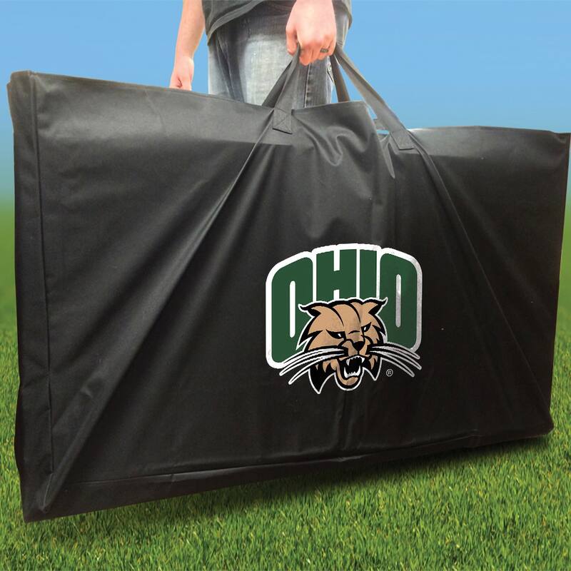 Ohio Bobcats Striped NCAA Team Cornhole Boards