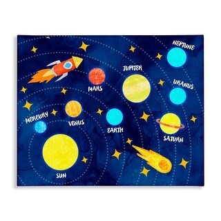 Stupell Rocket Across Solar System Canvas Wall Art Design By Daphne ...