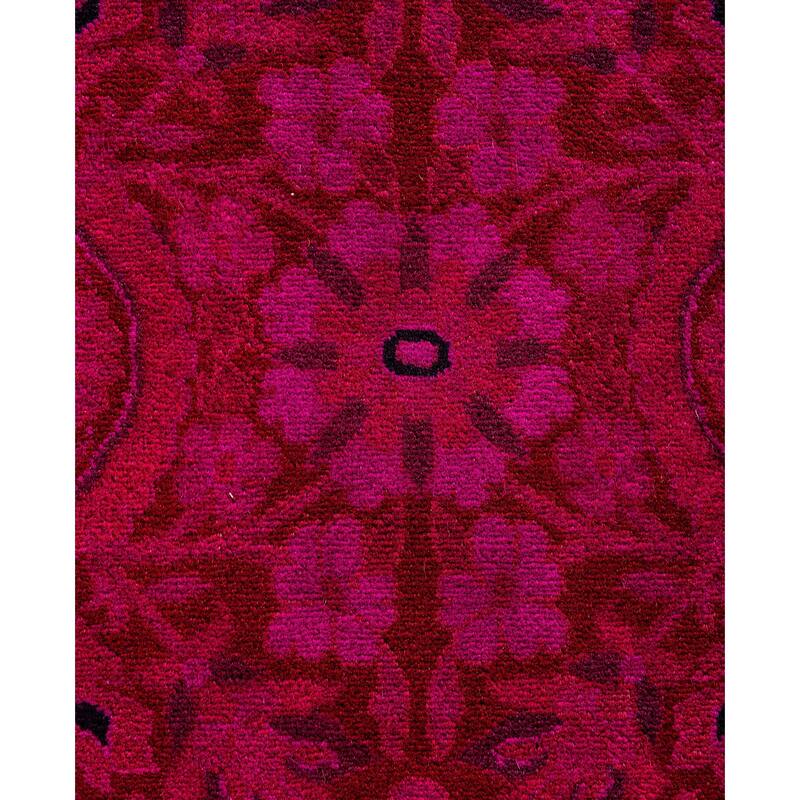 Overdyed One-of-a-Kind Hand-Knotted Area Rug - Pink - 9' 1" x 12' 0"