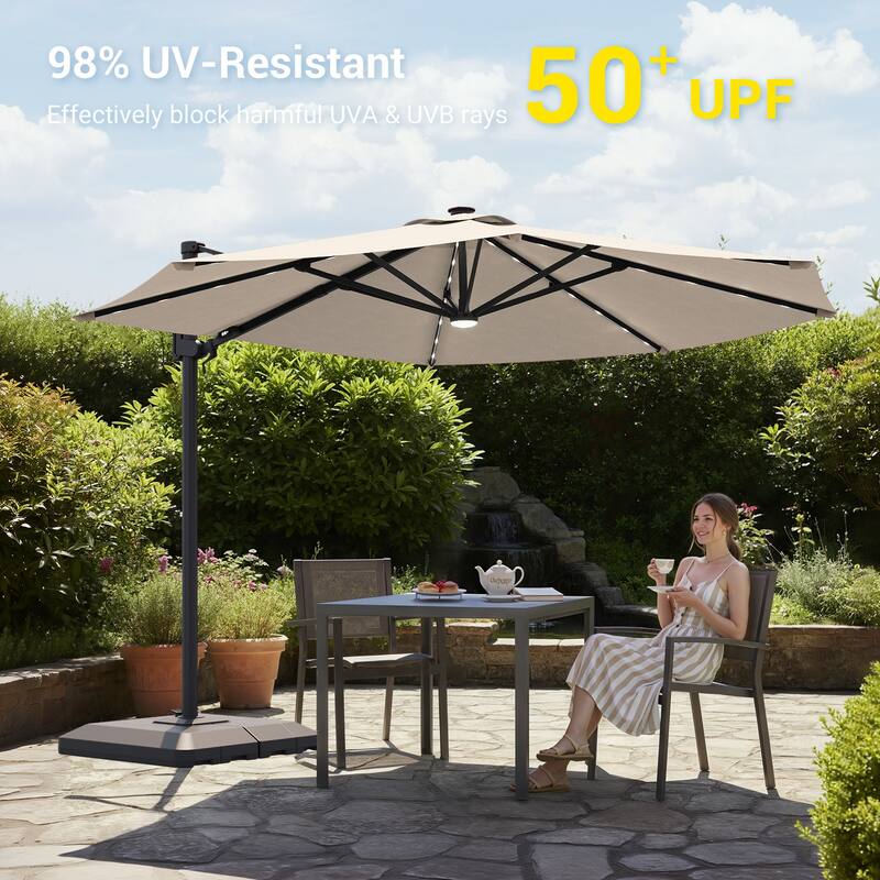 Sonkuki Outdoor 10FT LED Patio umbrella for Garden
