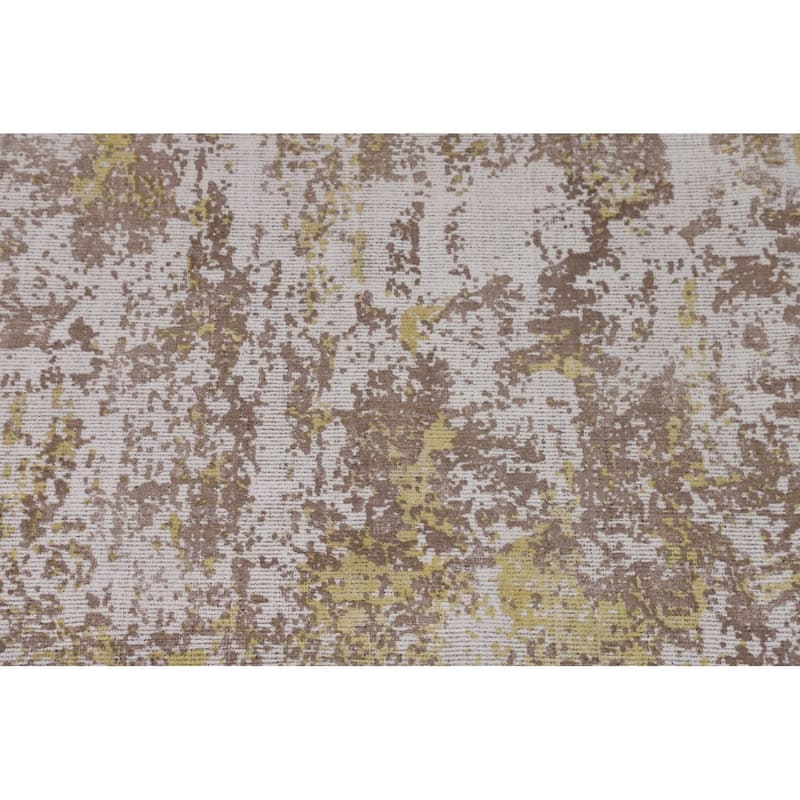 Multi-Color Modern / Abstract Area Rug Handmade Wool Carpet - 8'1"x 9'9"