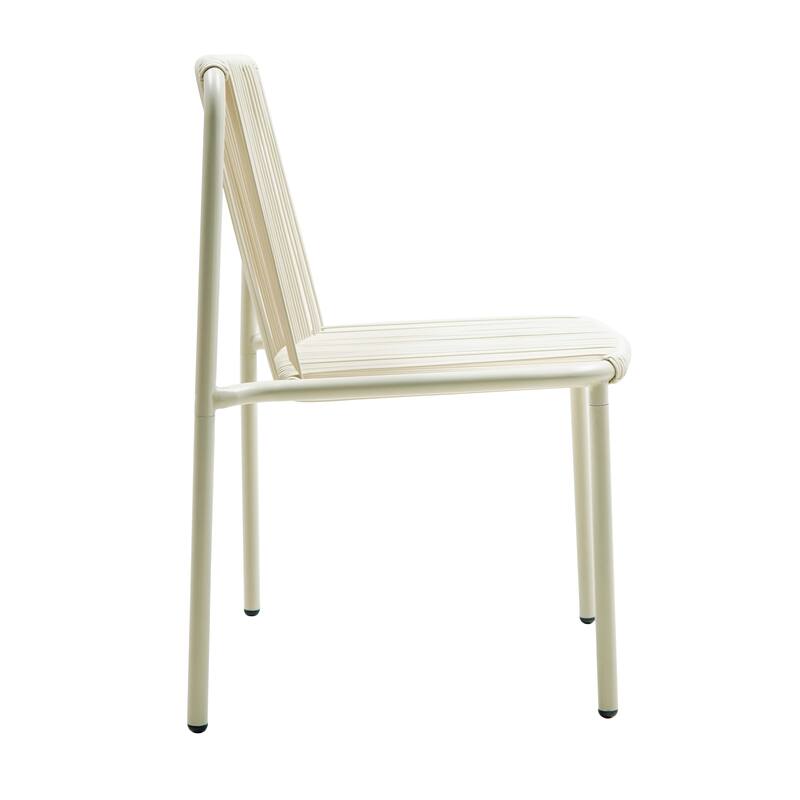 Christopher Knight Home - Burgess Space-Saving and Stylish Outdoor Stacking Dining Chairs