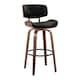 Option Black Faux Leather/Walnut/Black Metal