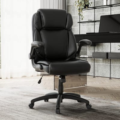 Sealy® Atlas Bonded Leather Swivel Executive Office Chair with Arms