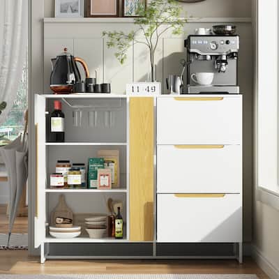 Chic Bathroom Cabinet: Compact and Stylish Storage Bookshelf Buffet