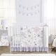 preview thumbnail 1 of 4, Sweet Jojo Designs Lavender Purple Boho Floral Girl 5p Nursery Crib Bedding Set Pink Grey White Bohemian Shabby Chic Farmhouse