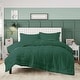 preview thumbnail 26 of 35, 3 Piece Reversible Silky Luxury Soft Satin Comforter with 2 Satin Pillowcases Green - King