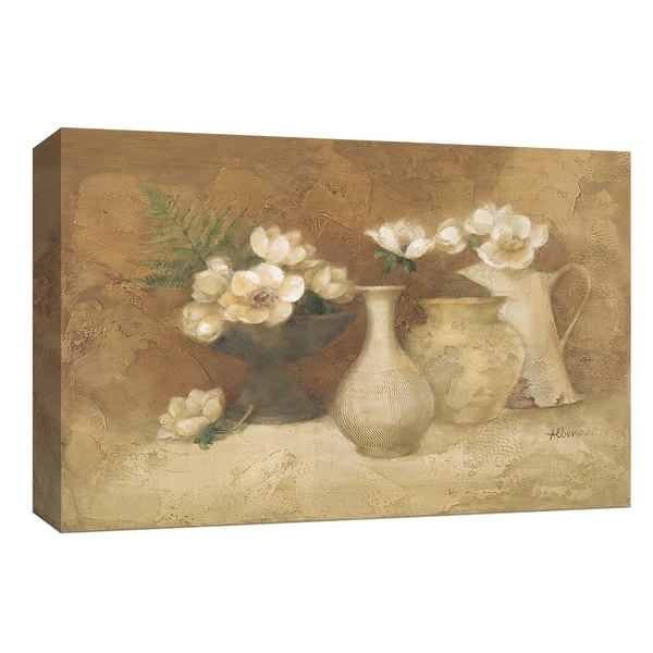 PTM Images 9-153919 PTM Canvas Collection 8" x 10" - "White Anemones with Fern" Giclee Flowers Art Print on Canvas