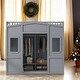 preview thumbnail 21 of 35, Elegant Design Twin Size House Loft Bed With Ladder and Wardrobe,Modern Multi-Functional Children's Bed Gray