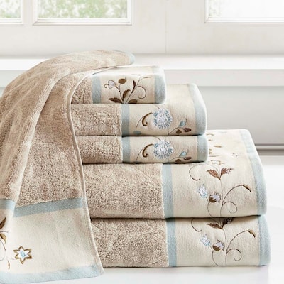 Cotton Jacquard 6 Piece Towel Set