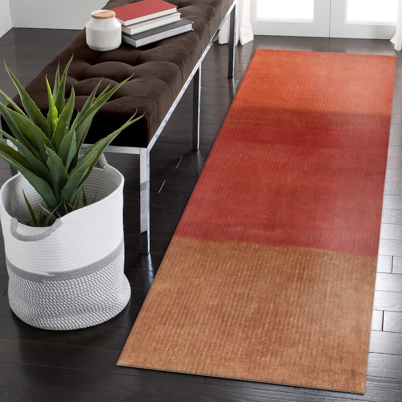 Liora Manne Como Tibetan Stripe Indoor Area Rug - 2'3" x 8' - Sunset