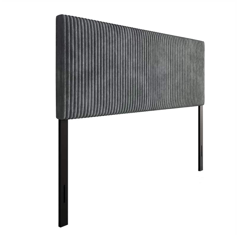CraftPorch Corduroy Modern Upholstered Pleated Velvet Headboard