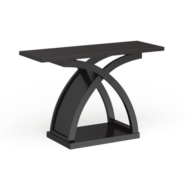 Moa Contemporary 1Shelf Wood Xcross Base Sofa Table by Furniture of