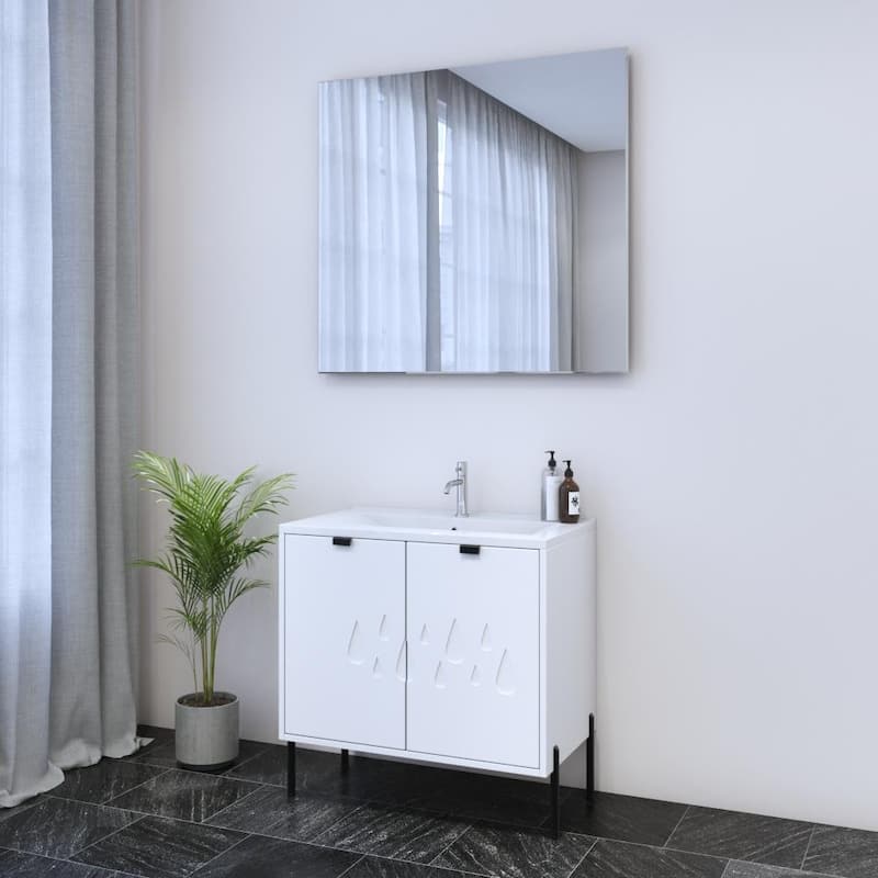 Teardrop 2D 80 Floating Bathroom Vanity (32" Width)