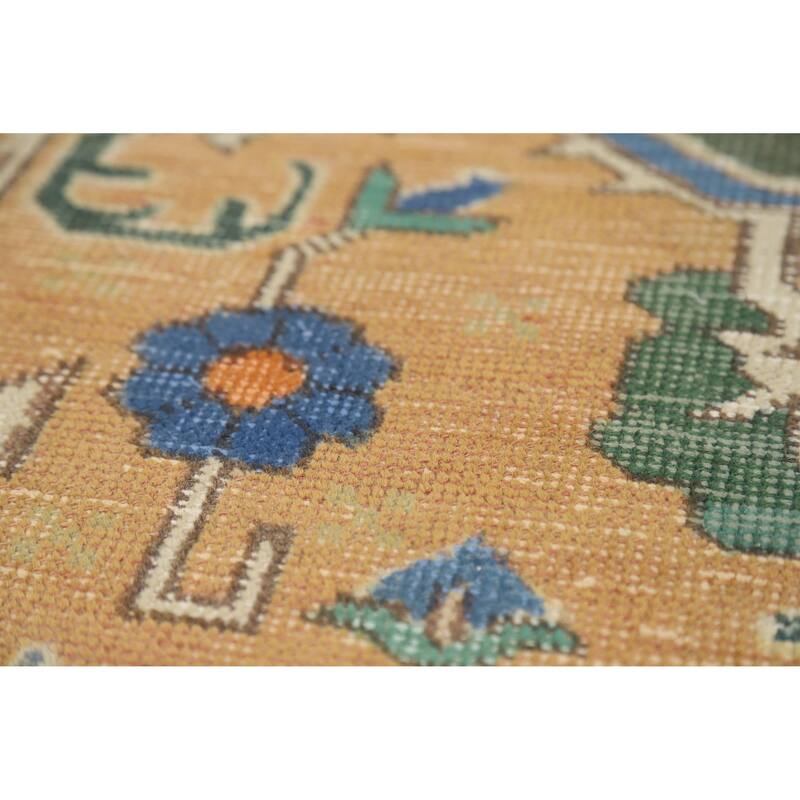 Hand Knotted Oriental 100% Wool Carpet Traditional Medallion Oranges & Rust Tabriz Area Rug - 6' 4'' X 4' 11''