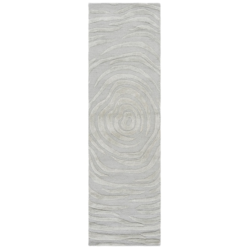 SAFAVIEH Handmade Glamour Oprica Contemporary Wool Rug - 2'3" x 8' Runner - Light Grey