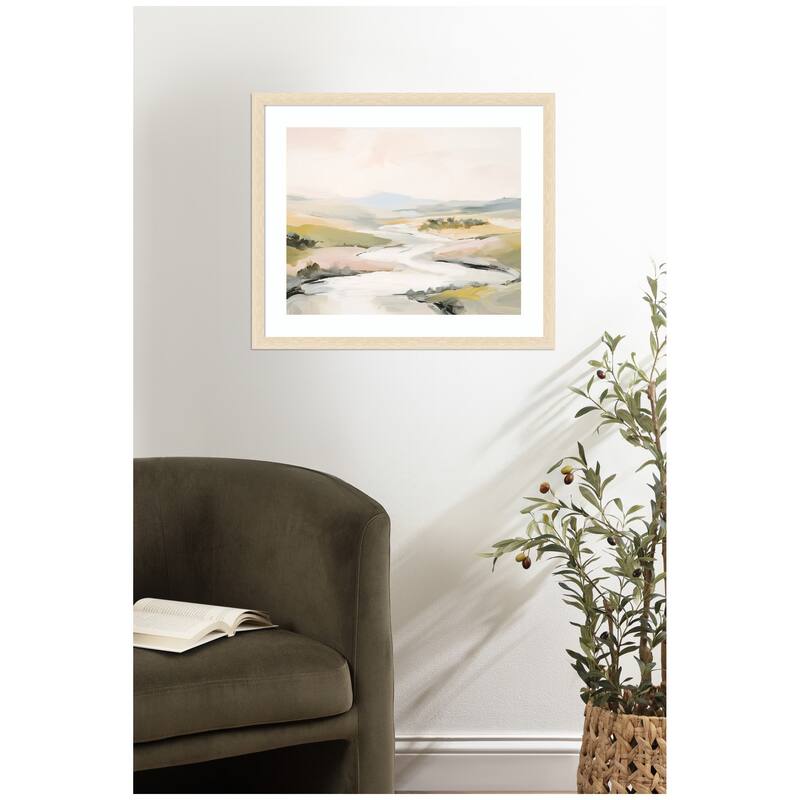 Kate and Laurel Tranquil Landscape No. 2 by Amy Lighthall Framed Wall Art Print