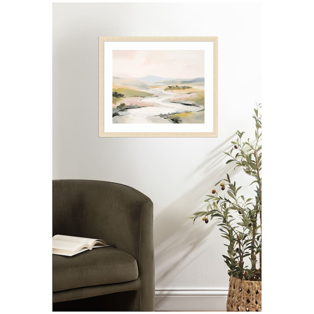 Kate and Laurel Tranquil Landscape No. 2 by Amy Lighthall Framed Wall Art Print
