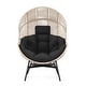preview thumbnail 13 of 16, Gymax Wicker Stationary Egg Chair Lounge Basket Sofa Chair w/