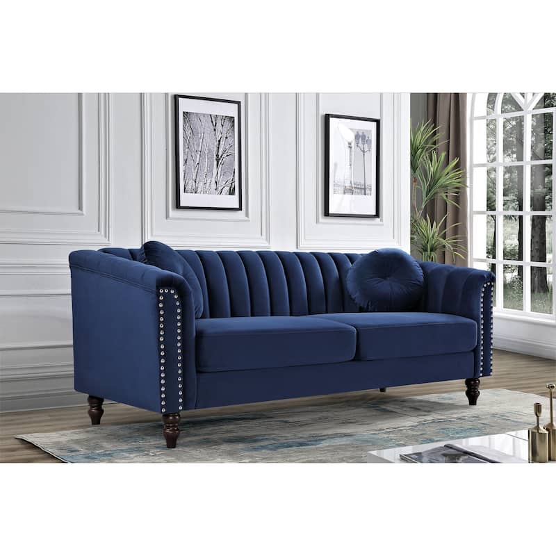Hills Tufted Back Nailhead 75.2" Sofa