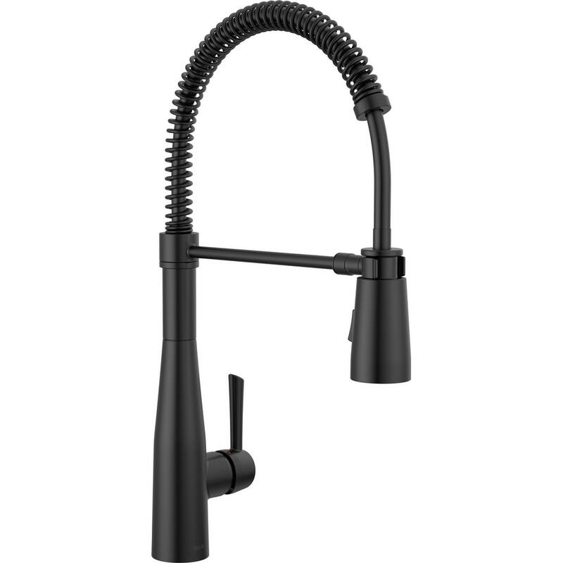 Delta 9613-DST Essa 1.8 GPM Single Hole Pre-Rinse Pull Down Kitchen - Matte Black