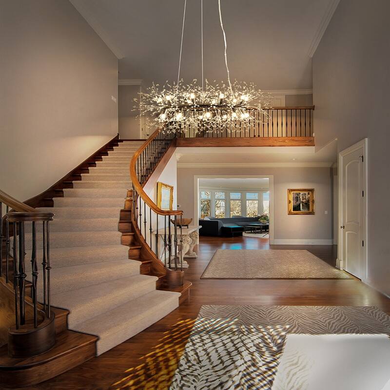 12/20-Light Modern Firework Dandelion Crystal Chandelier(Bulb Included)
