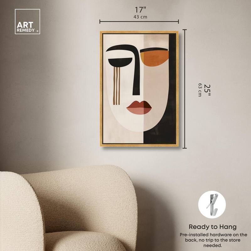 Face Moderne III Canvas by Art Remedy