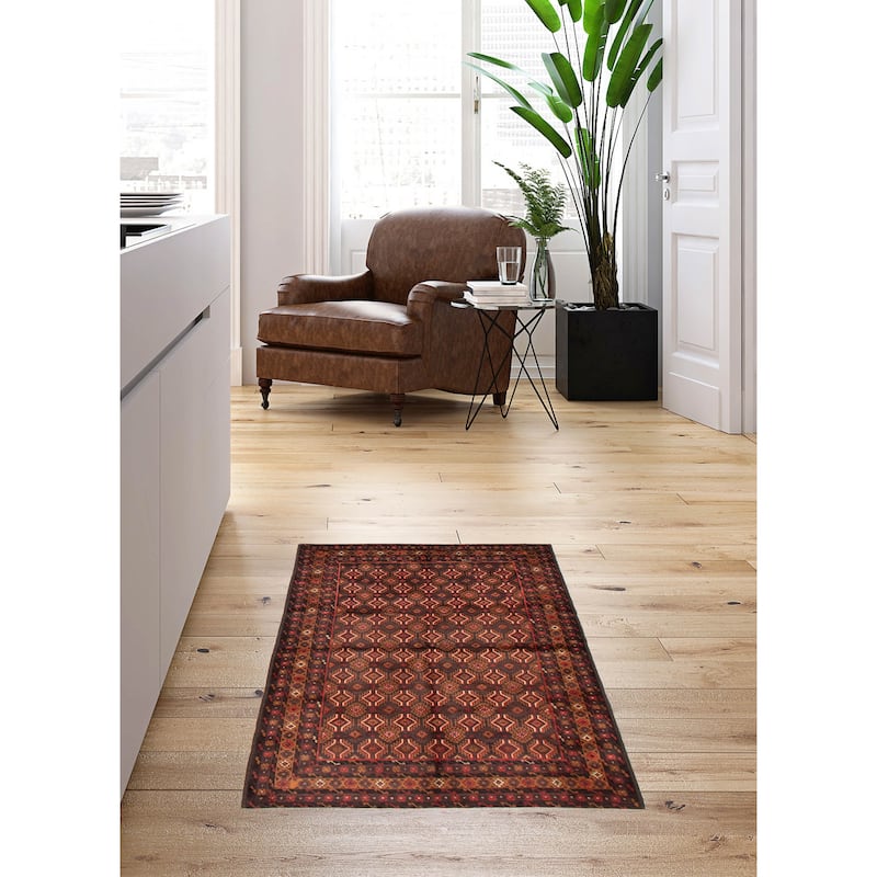 Teimani Brown Rug 3'11" x 6'5" - 3'11 x 6'5