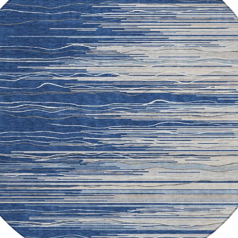 HomeRoots Striped Transitional Rectangle Outdoor Rug