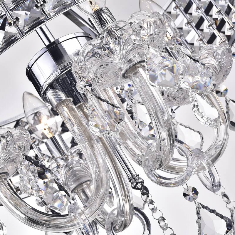 Anteron 4-Light Chrome Crystal Chandelier - Chrome Finish