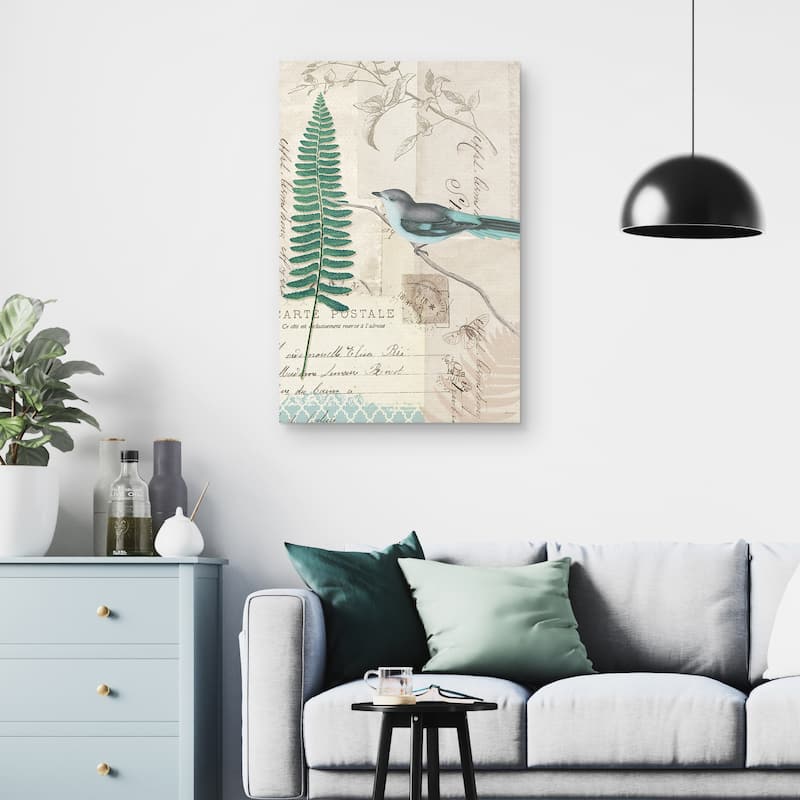 En Bleu II Crop by Katie Pertiet Canvas Art Print