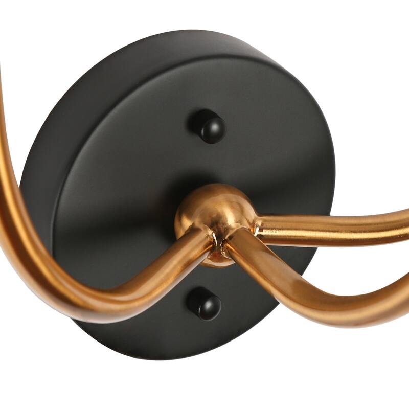 Modern 3-Light Gold Opal Glass Wall Sconce Bathroom Vanity Light - Opal&Brass Gold - 15.3"W*20.8"H