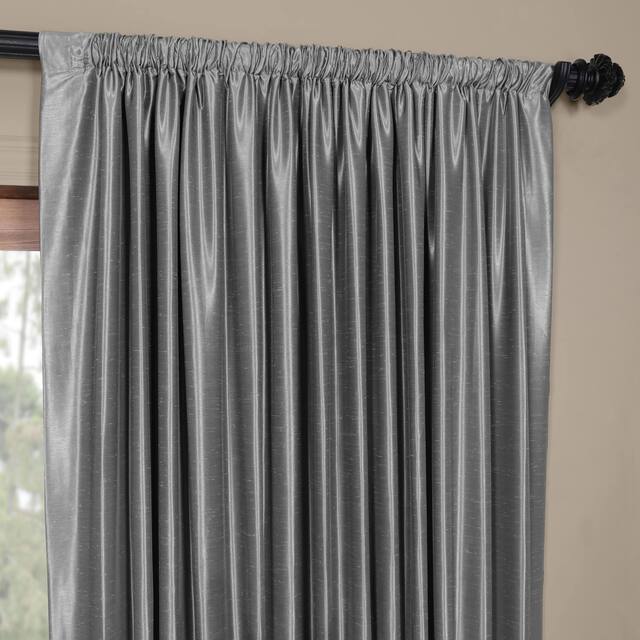 Exclusive Fabrics Blackout Extrawide Faux Dupioni Curtain (1 Panel)