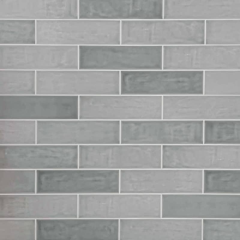 Cruz Bay Studio BE3 Bedouin - 4" x 12" Brick Wall Tile - Glossy Visual - Grey Gloss